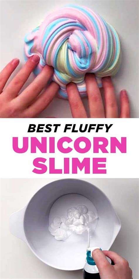 Rainbow Unicorn Fluffy Slime Recipe Recipe Diy Slime Recipe Slime