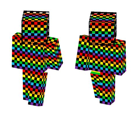 Download Checker Rainbow Thing Minecraft Skin For Free