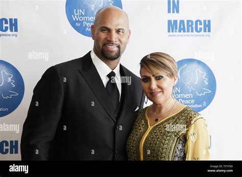 Albert Pujols And Deidre Pujols Arrive On The Red Carpet At Un Women