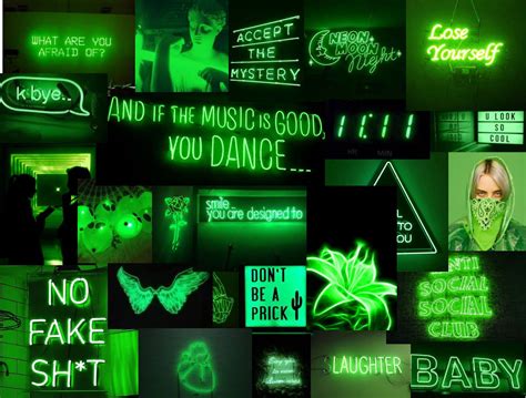 Neon Green Asethetic Aesthetic Desktop Wallpaper Laptop Backgrounds