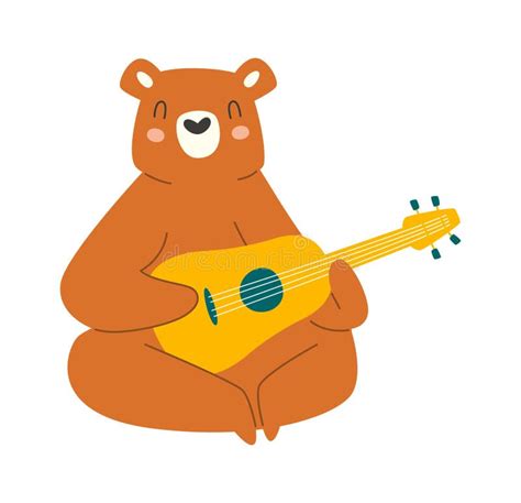 Bear Playing Guitar Stock Vector Illustration Of Vector 278250672