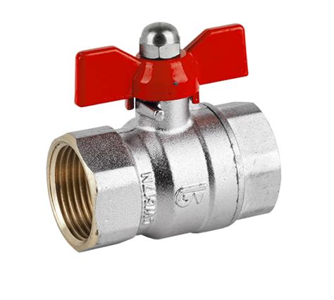 GENEBRE BALL VALVE RED BUTTERFLY HANDLE F F