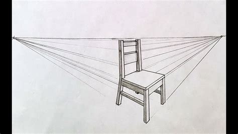 How To Draw A Chair In 2 Point Perspective Youtube