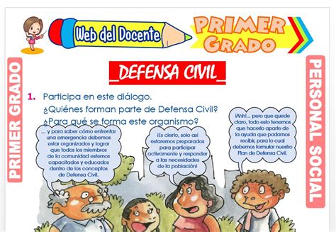 Defensa Civil Para Primer Grado De Primaria Web Del Docente 14160 The