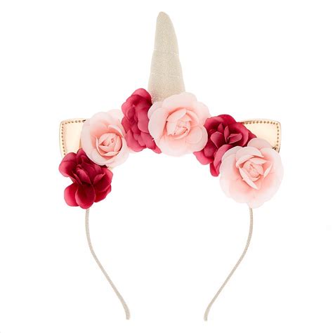Rose Gold Unicorn Flower Crown Headband Claires