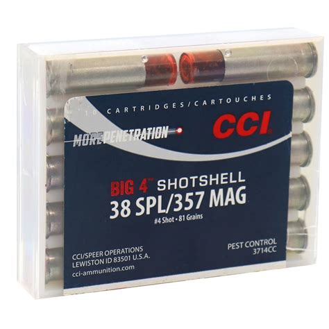 Cci 38 Special357 Magnum 84 Grain 4 Shotshell For Sale Ammo Depot Usa