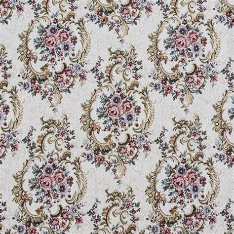 Get it as soon as tue, feb 23. F641 Burgundy, Green And Blue, Floral Tapestry Upholstery ...