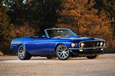 1969 Ford Mustang Convertible Street Rod Ctuiser Pro Touring Blue Usa