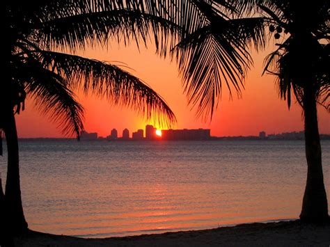 Miami Sunset Picture Of Miami At Sunset Taken From Kay Bi Flickr