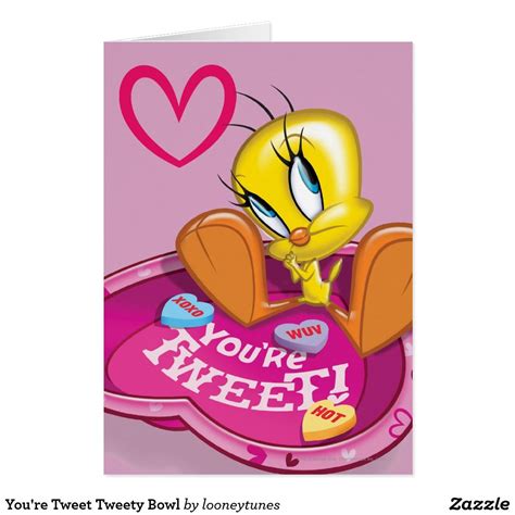 You Re Tweet Tweety Bowl Holiday Card Zazzle Holiday Design