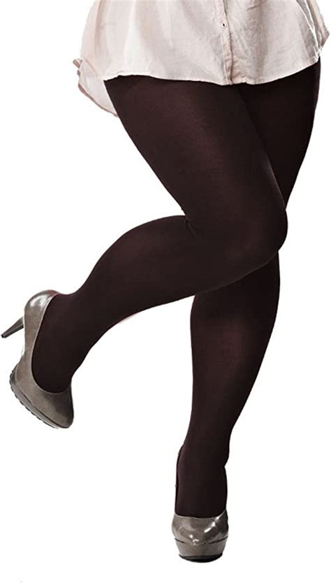 Plus Size 120 Denier Black Opaque Tights For Curvy Ladies Size Lxlxxl Uk Clothing