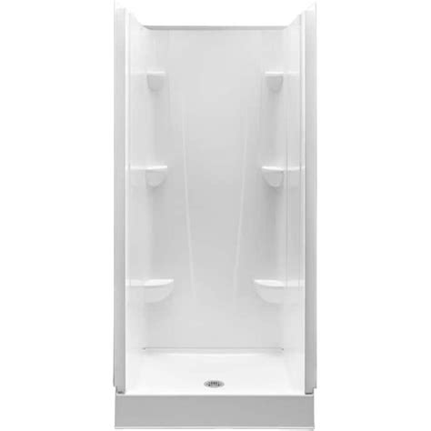 a2 white 36 in x 36 in x 76 in alcove shower kit center drain in the shower stalls