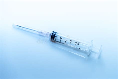 Syringes With Blue Solution Stock Photo Image Of Diabetes Cancer 281572