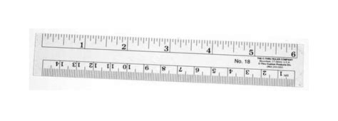 Ruler 6 Inch Clear Plastic Blue Line Pro