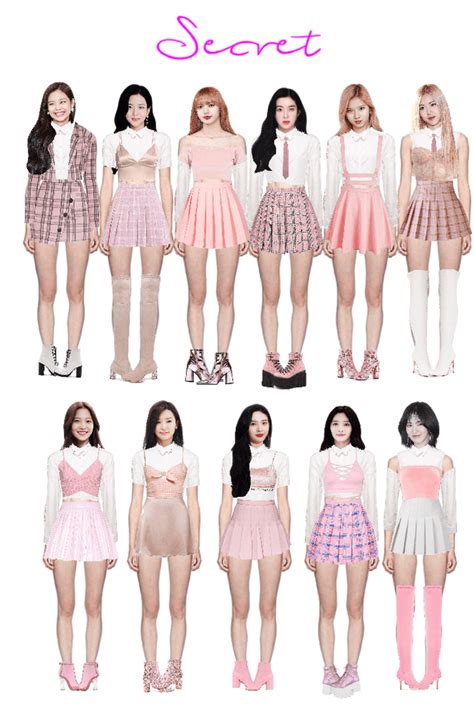 Secret Stage 4 Fake Kpop Group Outfit Ideas In 2021 Kpop Fashion Outfits Stage Outfits