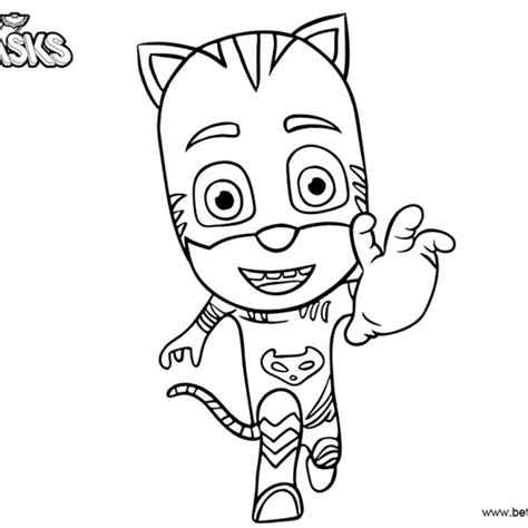 Catboy From Pj Masks Coloring Pages Free Printable Coloring Pages