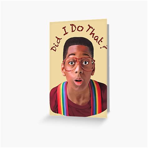 Steve Urkel ~did I Do That Greeting Card By Bobagens