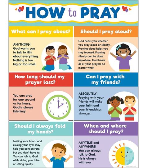 Carson Dellosa How To Pray Chart Verses For Kids Kids Sunday School