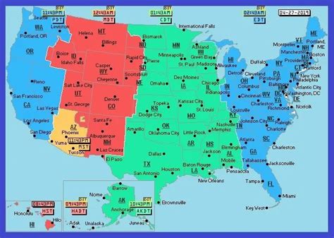 Usa Map With Time Zones Marked Hot Sex Picture