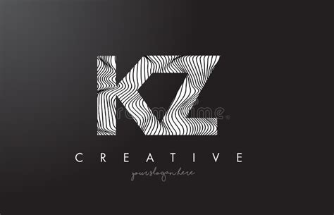 kz k z letter logo with zebra lines texture design vector stock vector illustration of zebra