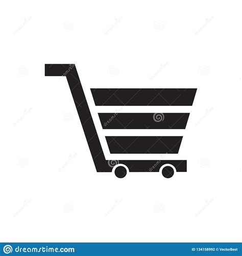Supermarket Cart Icon Vector Sign And Symbol Isolated On White