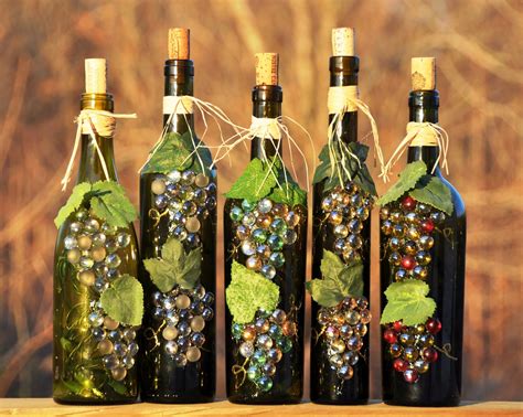 Wine Bottle Recycle Craft Project Easy Arts And Crafts Ideas