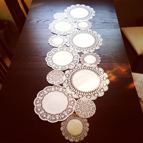Paper Doilies As Table Runners Doilies Purchased From Amazon And