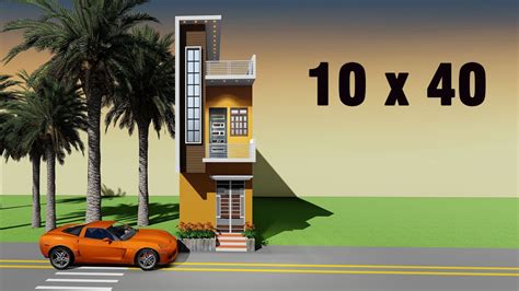 10 By 40 Makan Ka Naksha 10x40 Elevation Plan 1040 Small House