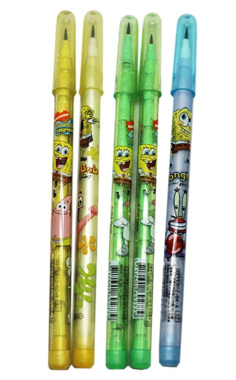 Spongebob Squarepants Assorted Color Case Stacking Cartridge Pencils