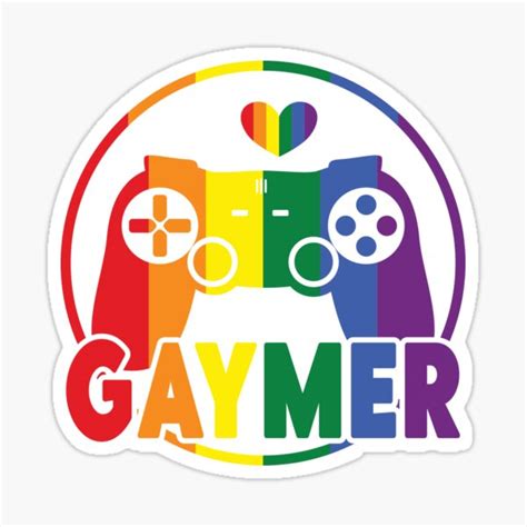 I Love Gaymer Gay Pride Lesbian Rainbow Flag Controller Sticker By