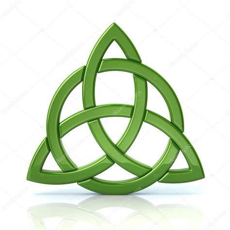 Green Celtic Trinity Knot — Stock Photo © Valdum 110318870