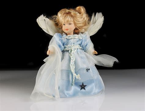 Angel Porcelain Doll Display Doll 6 Inch Doll Feather Wings Small