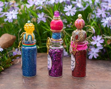 Magical Fairy Dust Potion Bottles Made From Vintage Recycled Etsy