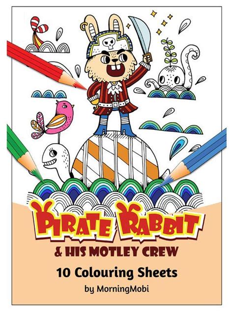 10 Colouring In Sheets Pirate Rabbit And His Motley Crew Diy Etsy