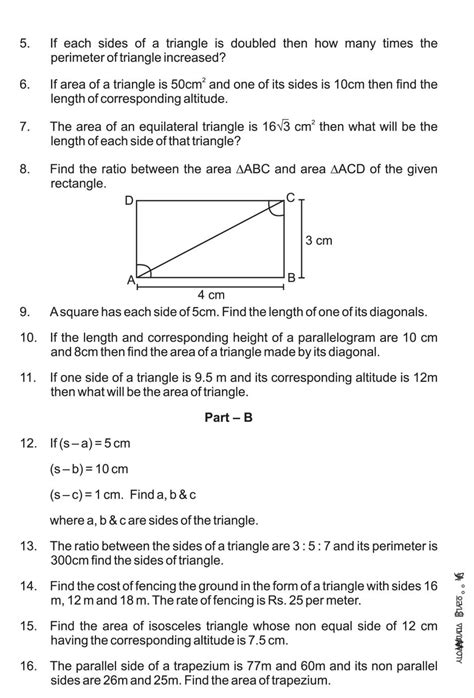 Herons Formula Notes For Class Maths Pdf Oneedu