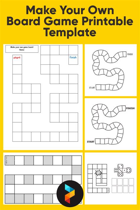 Make Your Own Board Game Template 7 Free Pdf Printables Printablee