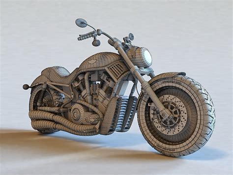 Harley Davidson Motorcycle 3d Model 3d Studio3ds Max Files Free