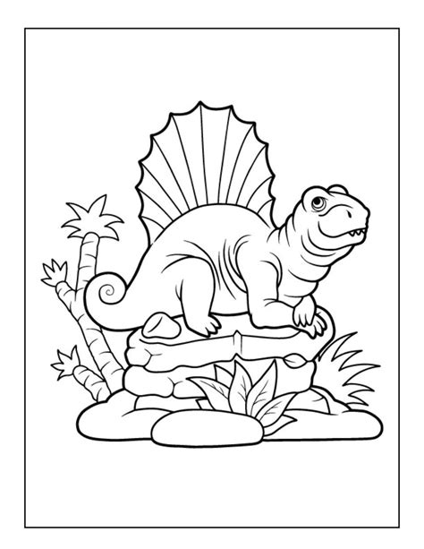 Dinosaur Template Coloring Page