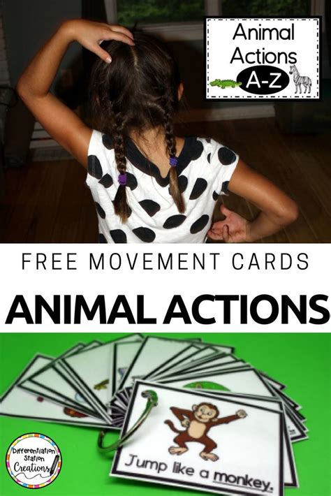 Free Animal Movement Cards Animals A Z Differentiation Station