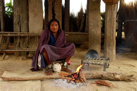 Femme Rhana Tharu Et Son Chat Ethnie Tribe Nepal Philippe Flickr