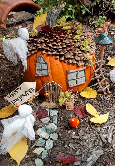 Best Diy Miniature Fairy Garden Ideas 29 Pumpkin Fairy House