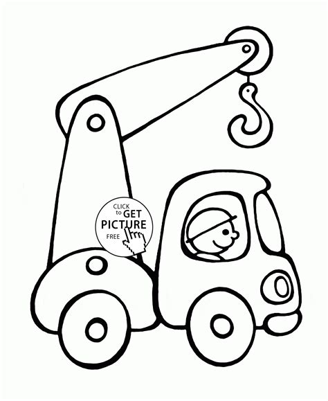Select from 35915 printable crafts of cartoons, nature, animals, bible and many more. Crane Truck coloring page for preschoolers, transportation ...