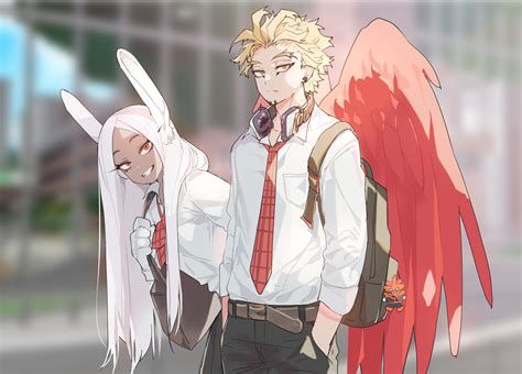 Hawks And Mirko Boku No Hero Academia Wallpaper 43367833 Fanpop