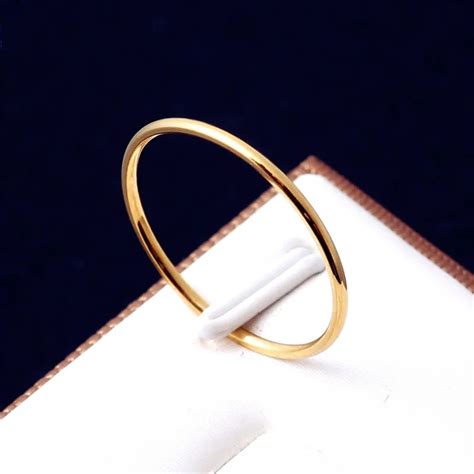 1mm Titanium Rings Tiny Band Ring For Men And Woman Fashion Silver
