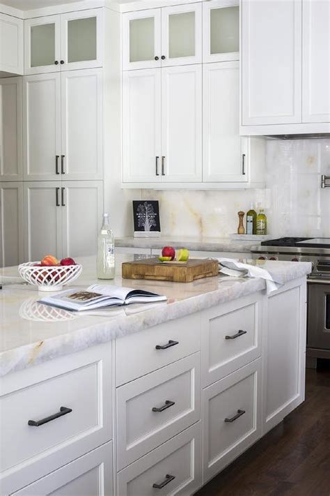White shaker double door wall cabinets. White Kitchen Cabinets Gold Pulls Design Ideas