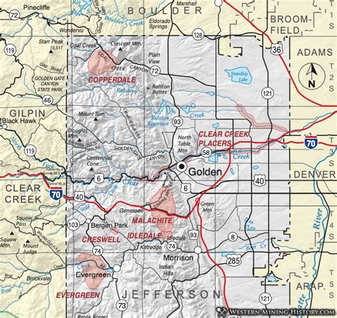 Jefferson County Colorado Mining Districts Western Mining History