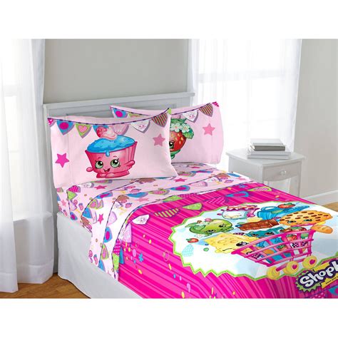 Shopkins Pink Kids Bed Sheets Set