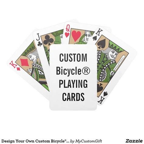 Design Your Own Custom Bicycle Playing Cards Zazzle Custom Playing