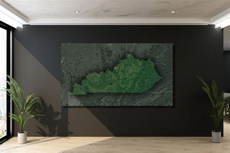Satellite Map Of Kentucky Whiteclouds