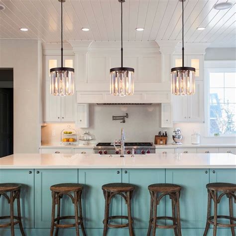 Kitchen Island Pendant Lighting Modern Crystal Mini Chandelier Oil